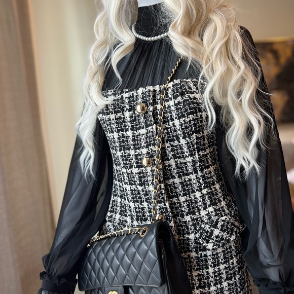 Black and white Zara mini dress size s - Picture 10 of 13